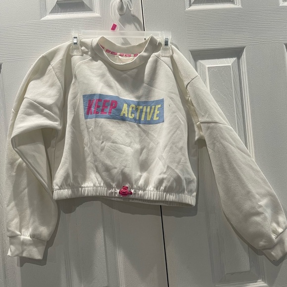 Zara White and Pink Sweatshirt with Graphic Design - Picture 5 of 13